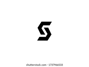 abstract S alphabet logo vector