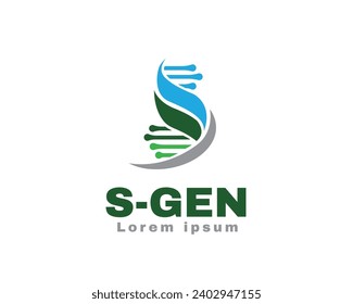 abstract s initial genetic logo icon symbol design template illustration inspiration