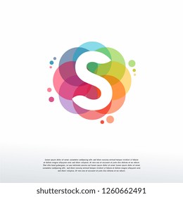 Abstract S Initial logo designs concept vector, Colorful Letter S logo designs