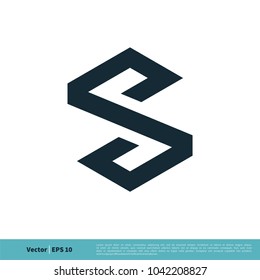Abstract S Letter Hexagon Shape Icon Vector Logo Template Illustration Design. Vector EPS 10.