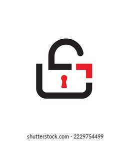 abstract s letter lock concept icon vector design web