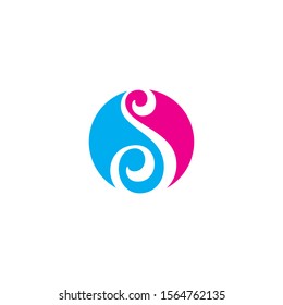 Abstract S letter for logo design concept.  corporate identity, branding logo icon. 
