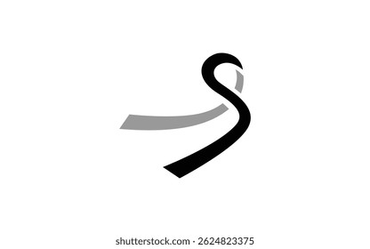 Abstract S Letter Logo Design in Ribbon Form for Healthy Living Business