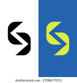 Abstract S letter logo featuring smooth curves and modern geometric lines, created in a clean minimalist style ideal for branding, digital identity, and contemporary vector graphic applications