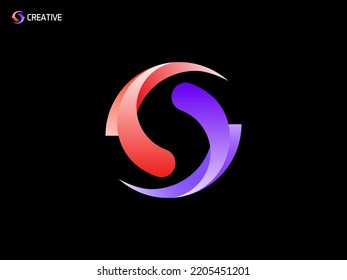 Abstract S letter Logo, s music logo