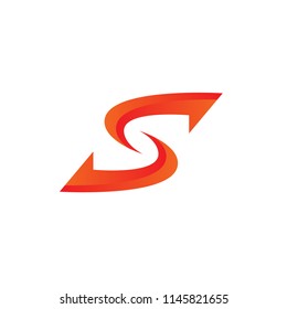 abstract s letter logo vector
