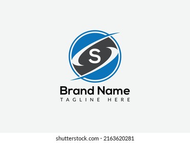 Abstract S letter modern initial logo design