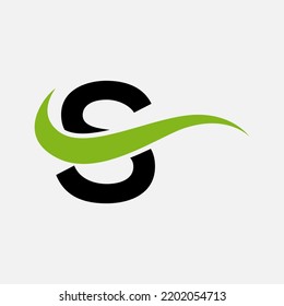 Abstract S letter modern initial lettermarks logo design