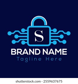 Abstract S letter modern initial Tech lettermarks logo design	
