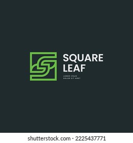 Abstract S letter in square simple line logo icon sign design concept