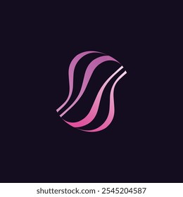 Abstract S letter stripes Logo and icon design