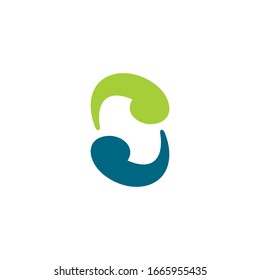 Plantilla de ilustración de vector de letra S abstracta, perfecta para personal y más relacionada.