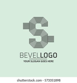 Abstract S letter vector logo icon template