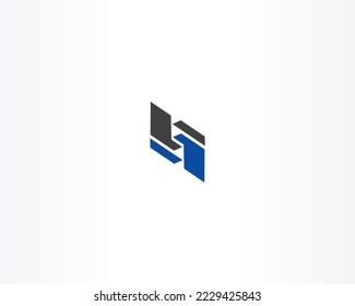 Abstract S logo multicolored squares for company design