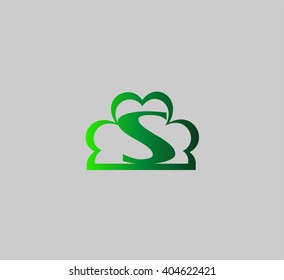 abstract S logo template
