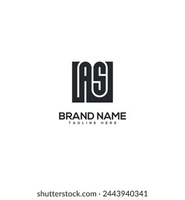 Abstrakt AS SA Buchstaben Logo Design Vektor-Elemente. Initialen Monogramm-Symbol.