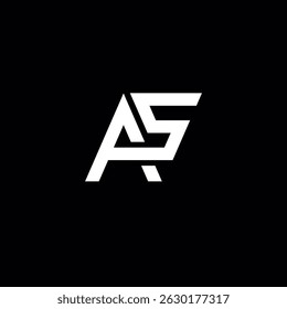 Abstract AS SA Letter Logo Design with Modern Minimal Style.