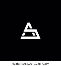 Abstract AS SA Letter Logo Design with Modern Minimal Style.