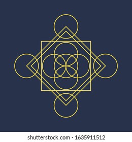 Abstract sacred geometry for background