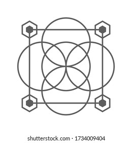 Abstract sacred geometry for background
