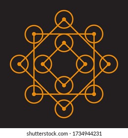Abstract sacred geometry for background