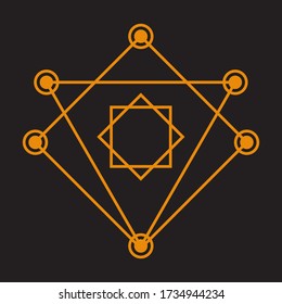 Abstract sacred geometry for background