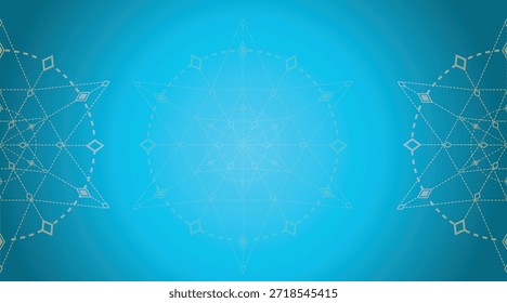 Abstract sacred geometry background. Esoteric mystical star pattern. Digital art template. Interlocking shapes backdrop.