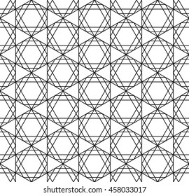 Abstract sacred geometry black and white hipster fashion pillow pattern