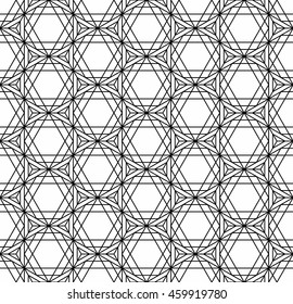 Abstract sacred geometry black and white hipster fashion pillow pattern