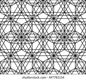 Abstract sacred geometry black and white hipster fashion pillow pattern