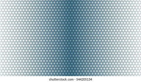 Abstract sacred geometry blue gradient flower of life halftone   pattern