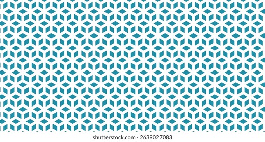 Abstract sacred geometry blue grid halftone cubes pattern. vector sacred