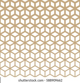 Abstract sacred geometry golden grid halftone cubes pattern