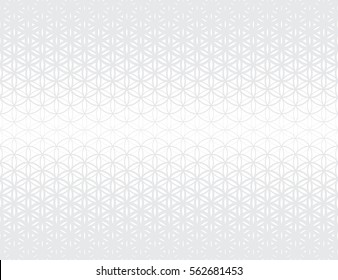 Abstract sacred geometry gray gradient flower of life halftone subtle  pattern