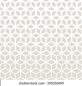 Abstract sacred geometry gray grid halftone cubes pattern