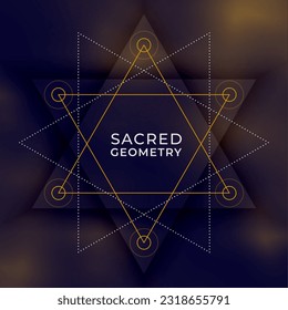 abstract sacred geometry symbol background for cosmic mystery vector
