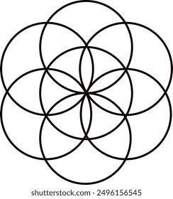 Abstract sacred geometry symbols. Magic symbol vector image 