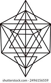 Abstract sacred geometry symbols. Magic symbol vector image 