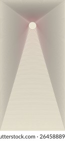 Abstract sacred vector illustration in modern linear style. futuristic background