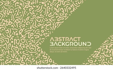 Abstract Sage Green Background with Beige Organic Shapes Design, Modern Artistic Layout for Presentations and Creative Projects, Unique Patterned Backdrop