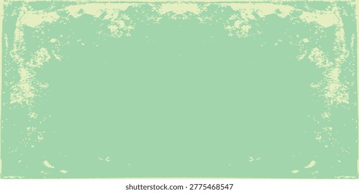Abstract Sage Green Grunge Texture Background with Distressed Border
