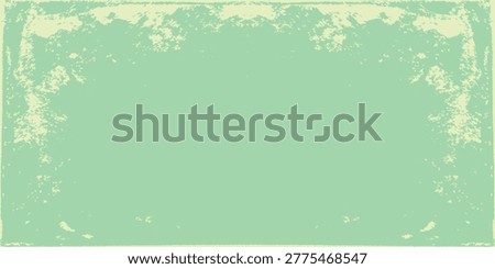 Abstract Sage Green Grunge Texture Background with Distressed Border