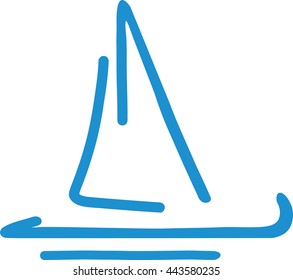 Abstract Sailing boat