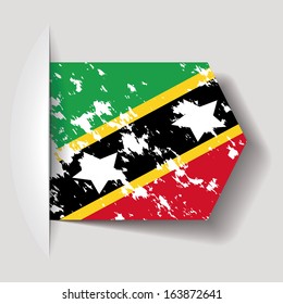 abstract Saint Kitts and Nevis flag on a white background