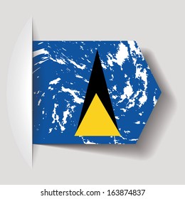 abstract Saint Lucia flag on a white background