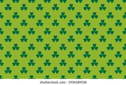 Abstract. Saint Patrick Day pattern seamless background. Design with shamrock for pillow, print, fashion, clothing, fabric, gift wrap, face mask. Vector.
