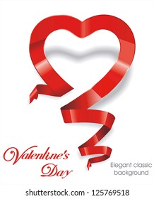 Abstract Saint Valentine's Day background with hearts. Classical congratulation card. Vector frame with Place for your text.