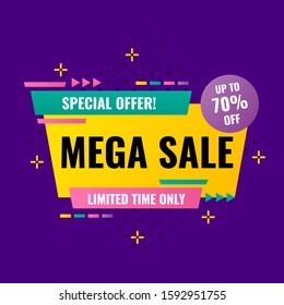 Abstract Sale Background vector with colourful concept