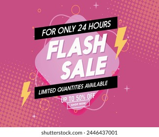 Abstract Sale Banner Flash Sale Discount Banner for social media post Sale Banner with Elegant Background Sale ad Banner