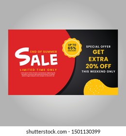 Abstract Sale banner template design